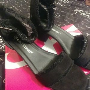 Black Low Block heels